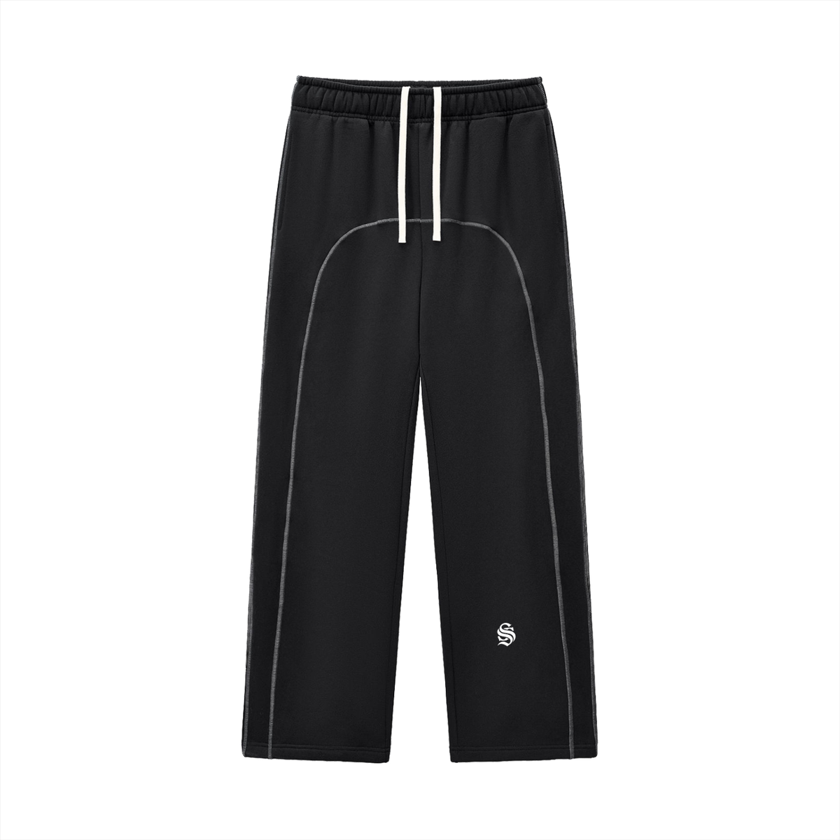Contrast-Stitched Fleece Sweatpants