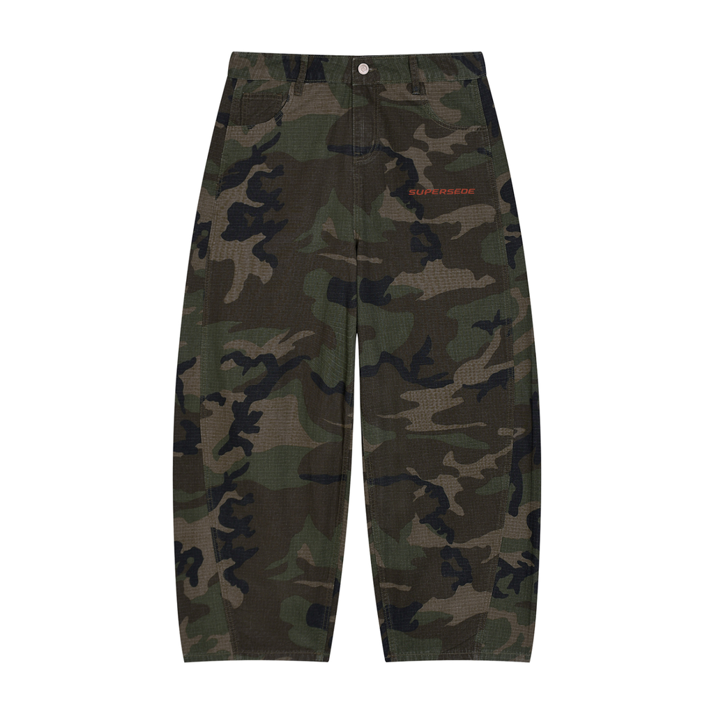 Men’s Camo Barrel Leg Cargo Pants