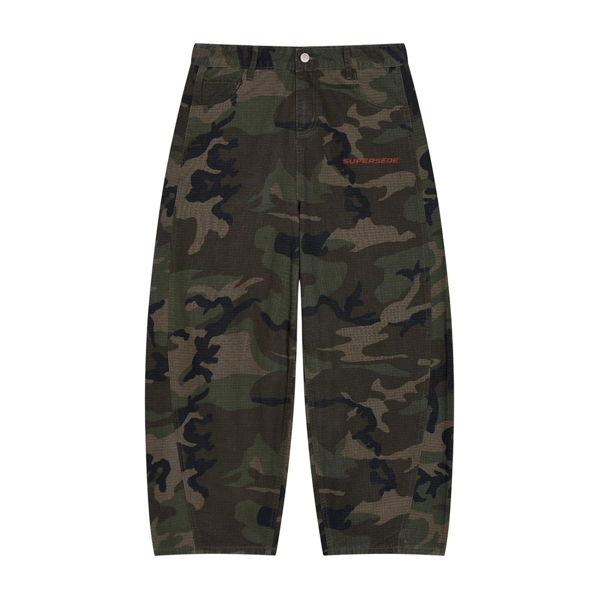 Men’s Camo Barrel Leg Cargo Pants