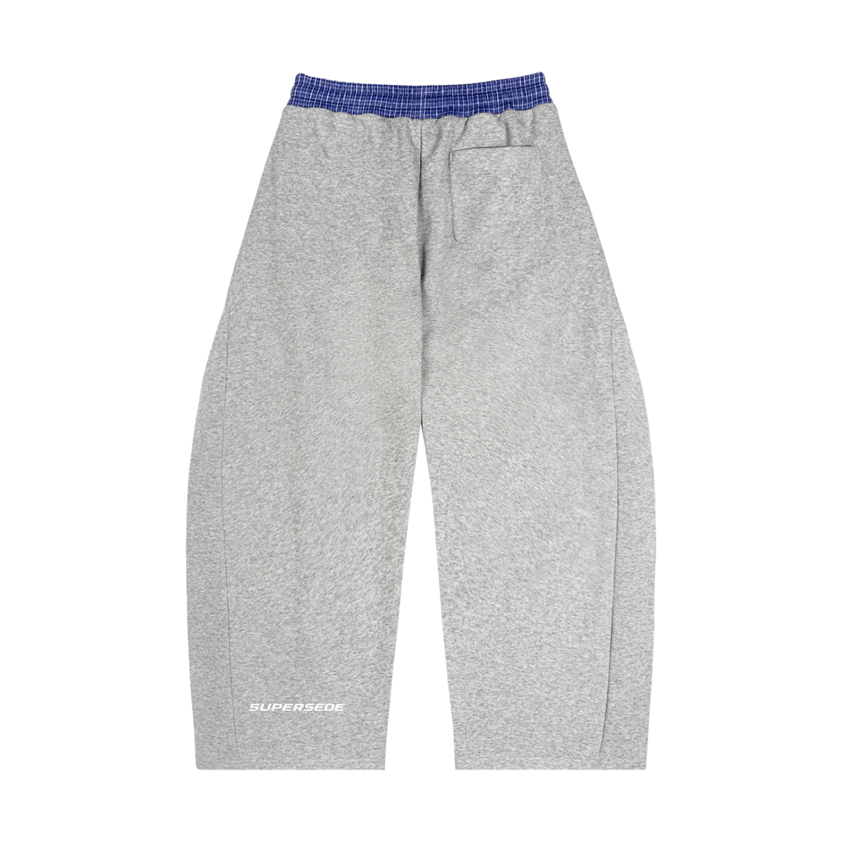 Plaid Waistband Barrel Sweatpants
