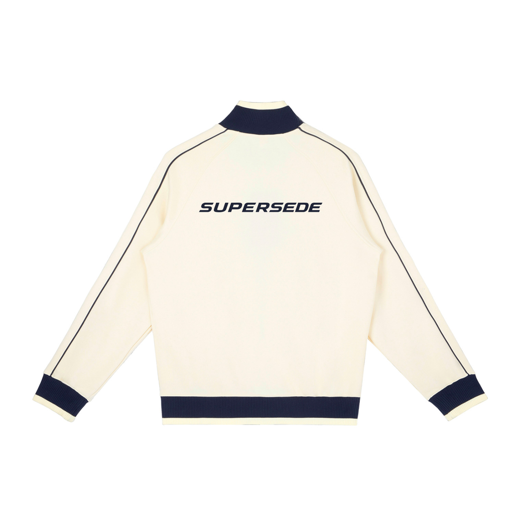 Color Block Raglan Sleeve Zip Track Jacket