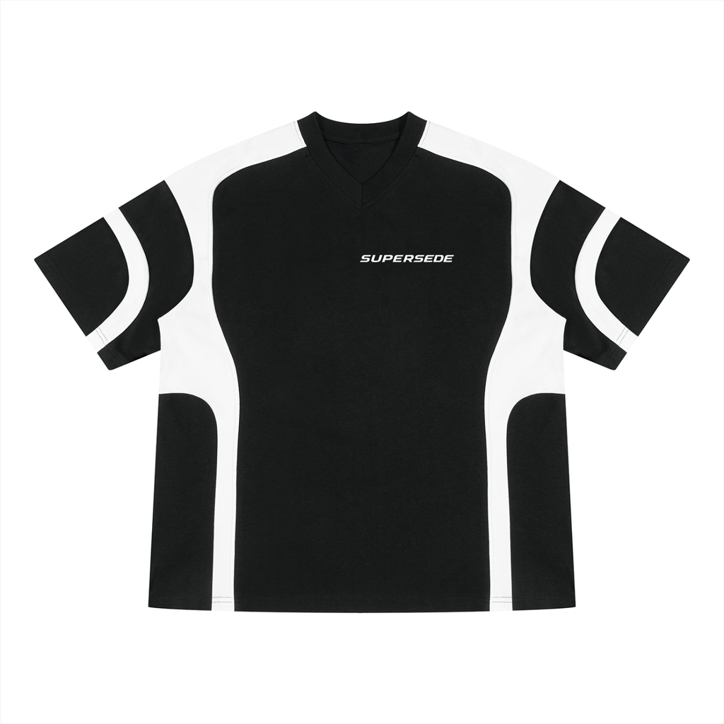 Unisex Color Block V-Neck T-Shirt