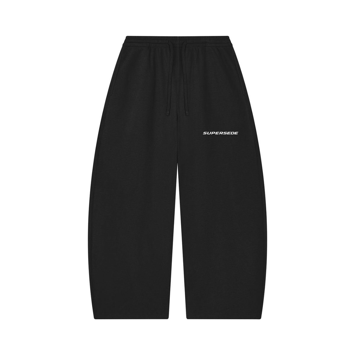 Unisex Waffle Barrel Leg Pants