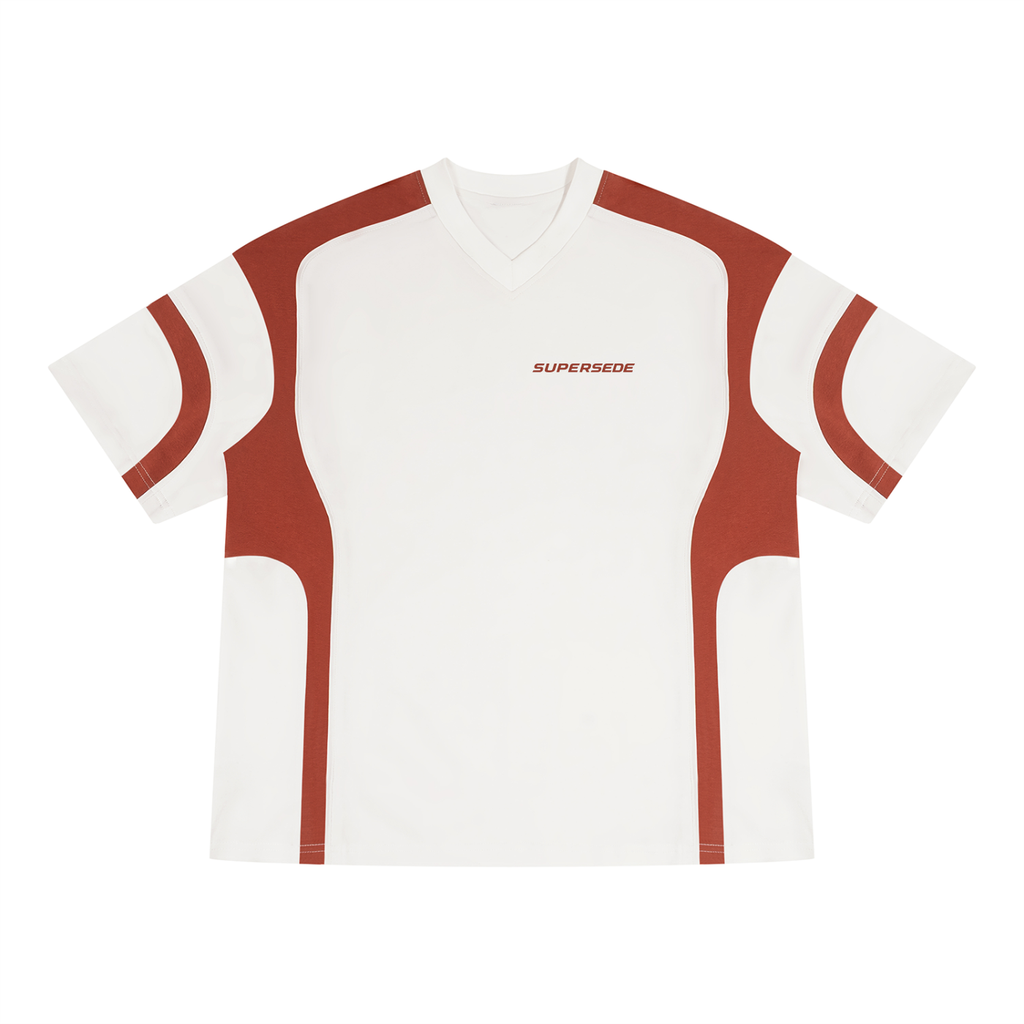 Unisex Color Block V-Neck T-Shirt