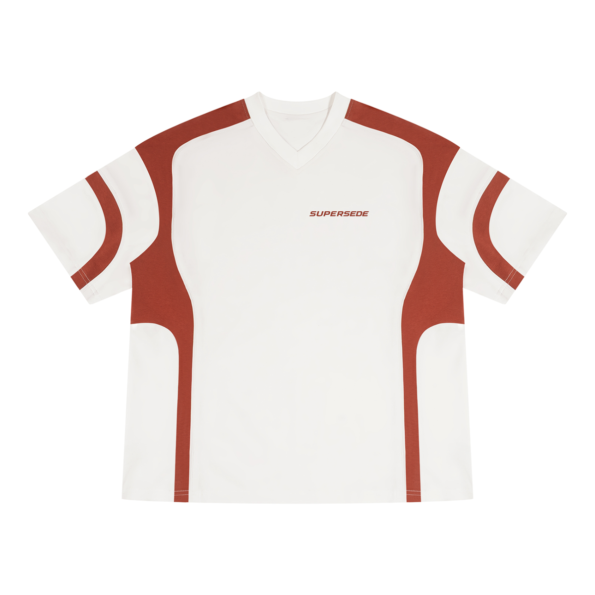 Unisex Color Block V-Neck T-Shirt