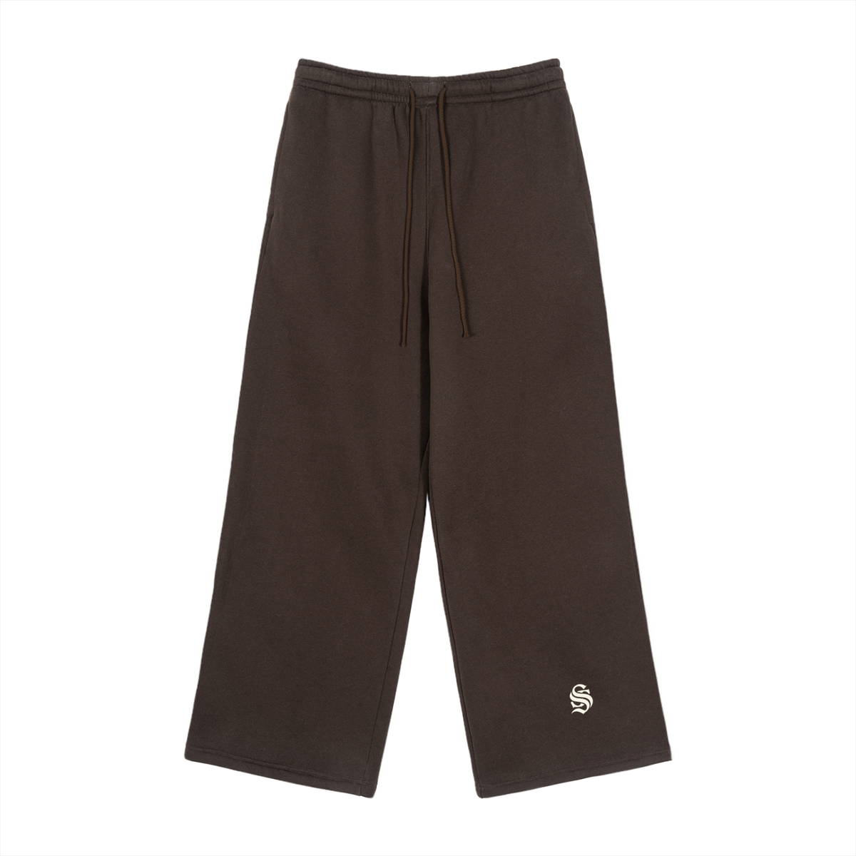 Fleece Drawstring Straight-Leg Sweatpants
