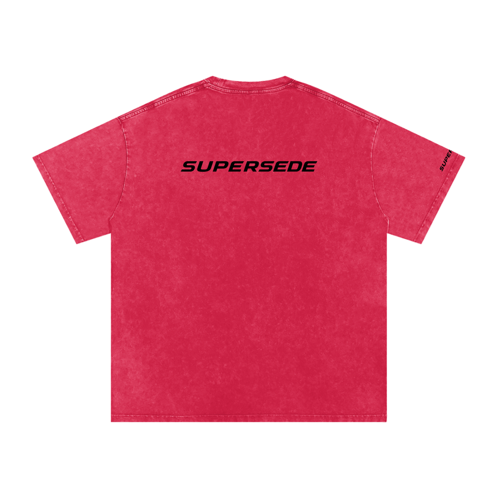 Snow Washed Oversized Cotton T-Shirt